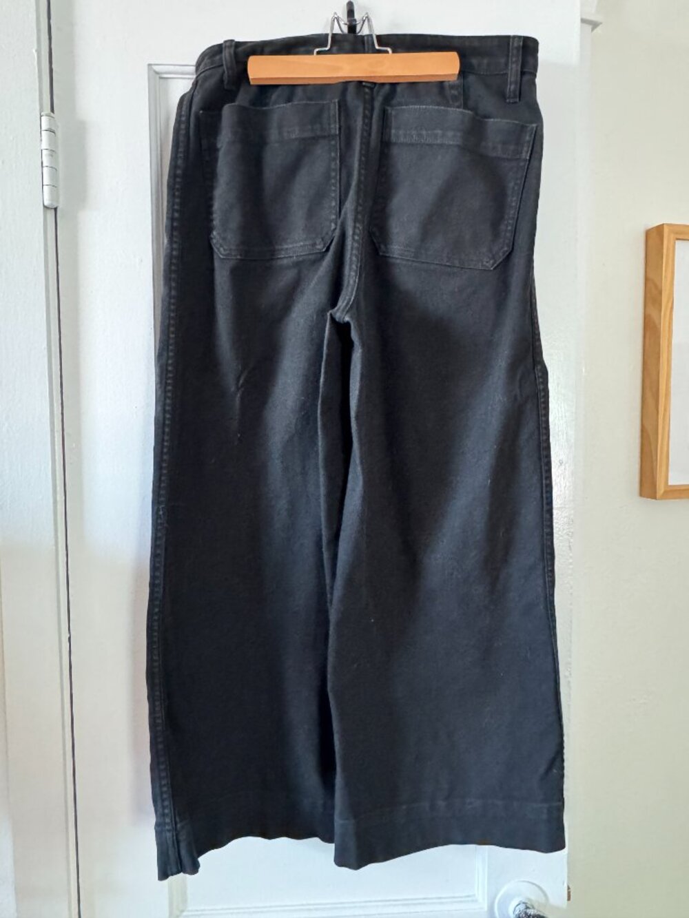 Madewell Emmett Crop Wide Leg Pants Black Size 27 - Picture 5 of 9